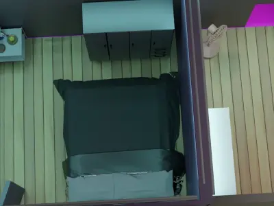 Full house  Low-poly 3D model