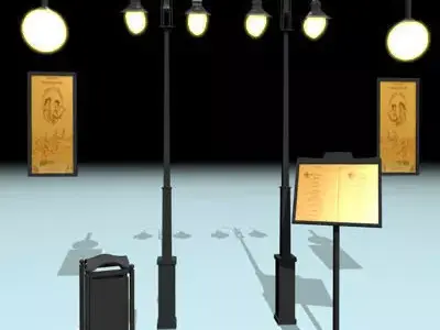 cafe restaurant tools 3D model