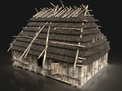 Next Gen AAA Medieval Village Collection - 7 Enterable Buildings Low-poly 3D model