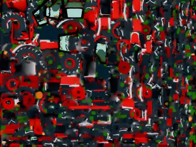 Modern Christmas Tractor 3D Model Festive Farm Vehicle Low-poly 3D model