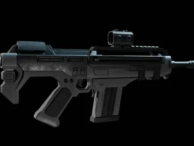 Scifi CR70 Combat Rifle Bundle 3D model