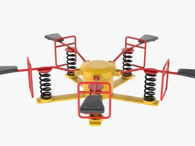 Spring Bouncer Low-poly 3D model