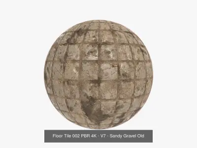 Floor Tile 002 PBR 4K - 4 Types Texture Texture