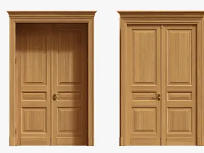 Door classic with portal 01 double 3D model
