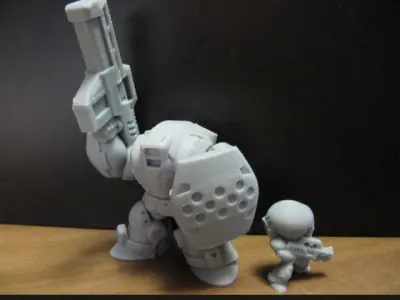 CHIBI-TECH SD - SHIELD TYPE-A ARM      3D print model