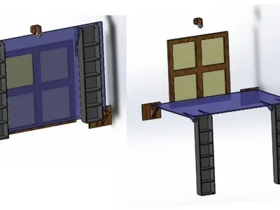 Table shelf sketch   Free 3D model