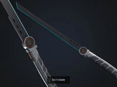 Sci fi weapon collection 3D Model Pack