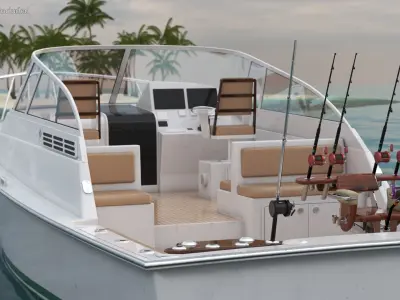  Chair for Fishing with Rods on the Boat 