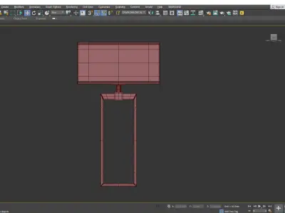 Rectangular Shaded 2 Light Wall Sconce Low-poly 3D model