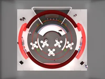 booth exhibition Educational trade 3D model