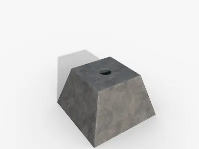 Concrete pyramid Free low-poly 3D model