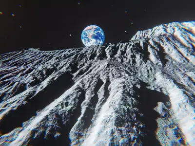 Moon Environment Pack - Unity 2017 Package Low-poly 3D model