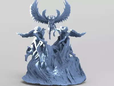 Arch Warrior biblical Angel Stand 2  3D model