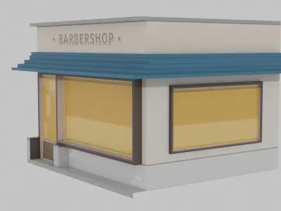 Barber Shop  Low-poly 3D model