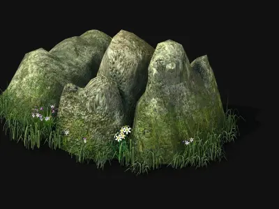 Explore the mountains - rock 01 3D model