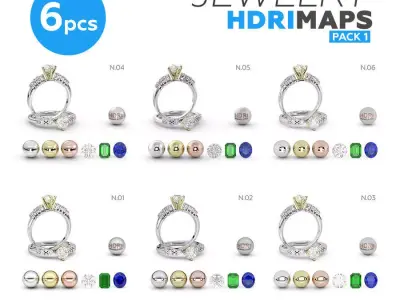 6 Contrast Light Studio HDRI For 3D Jewelry Rendering Pack1 Texture