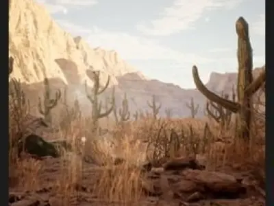 Cactus Package 16 Assets Low-poly 3D model