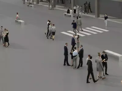 3D PEOPLE CROWDS- OFFICE BUILDING - ULTIMATE SPEED SOLUTION Low-poly 3D model