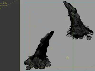 ison Valley scene - projections poison stone teeth 3D model