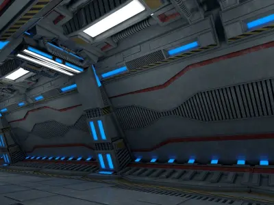 Sci fi Corridor 3D model