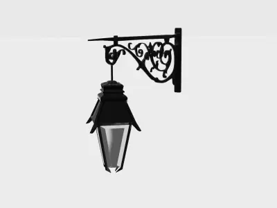 Wall Lamp Low-poly 3D model 3