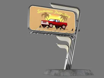 Billboard modern 3D model