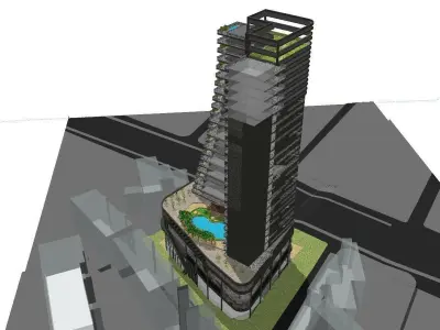 vacation spot-Resort-Fashion Leisure Hotel-0251 3D model
