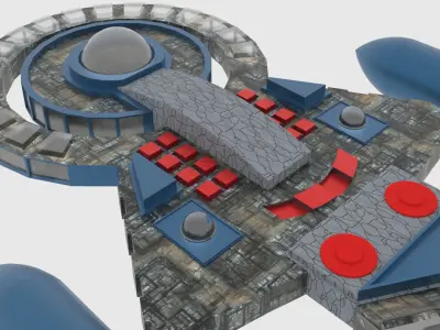 TX-300 Spaceship  Low-poly 3D model