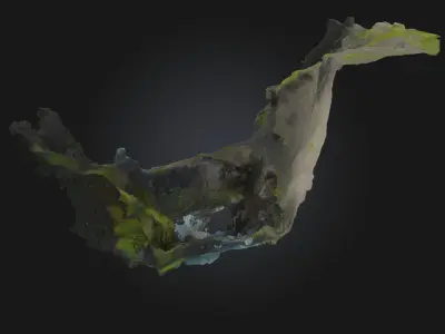Bridge Over Calm Waters  Tranquil Structure Model for Landscape 3D model