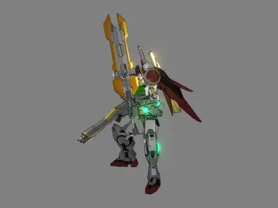 Attacker Gundam 23 A 3D model