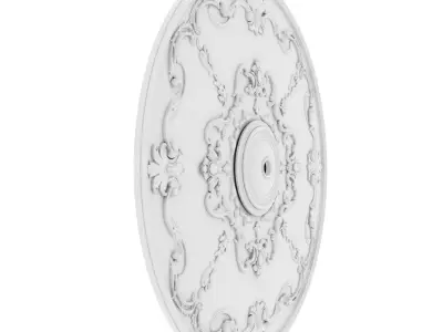 Decorative Ceiling Medallion 01 Low-poly 3D model