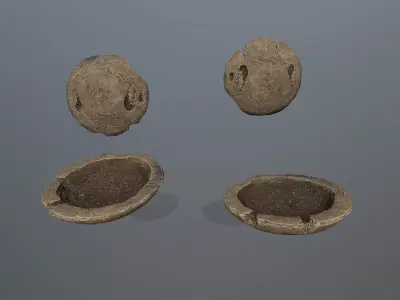 angel fountain Low-poly 3D model