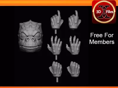 Saurin Head Sculpt - Star Wars Custom Action figure  3D print model