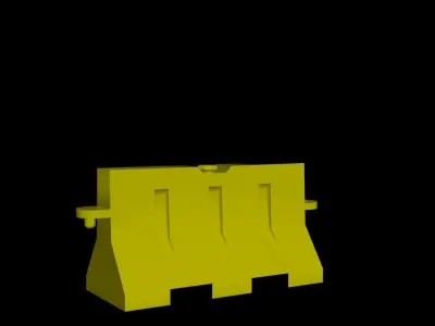 CONSTRECTION EQUIPMENT AND TRAFIC WARRINERS  Low-poly 3D model