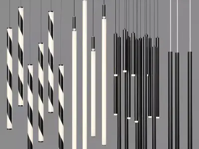 Pendant lights set 049 3D model