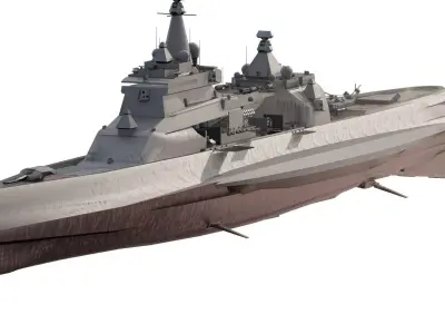 DUTCH NAVY STEALTH MULTIROLE DESTROYER 3D model