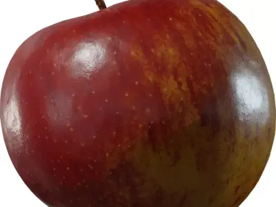 Photorealistic Red Apple  Low-poly 3D model
