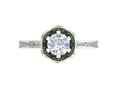 Women Wedding Engagement Ring 3D print model 4