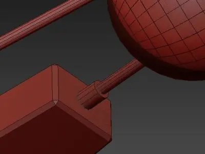 Large Mid Century Modern Sputnik 3D model