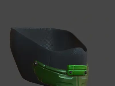 Gas mask helmet 3d model scifi Low-poly  Low-poly 3D model