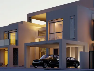 Villa visualization 3D model