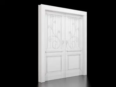Classic Door 3D model 4