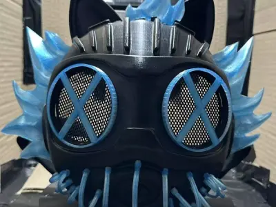 Cyber Design Mask With Ears  Design 2026 Low-poly 3D model model Low-poly 3D model