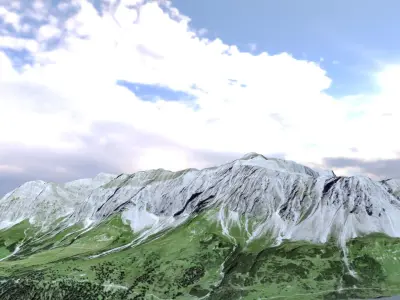 Mountain landscape Liechtenstein  3D model