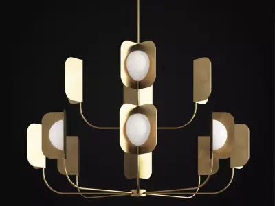 mmlampadari Leaf Chandelier 3D model