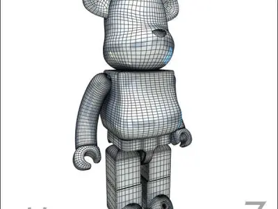 Silver Bear Brick 3D model