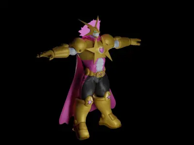 Star Pink Max Low-poly 3D model