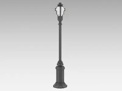 Voxel Street Lamp 3D model