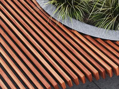 Modern Outdoor Bench 3D model