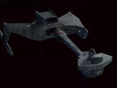 Klingon K-Tinga Higher Detailed Cruiser Star Trek TMP Inspired Low-poly 3D model